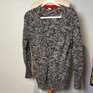 J. Crew Black and White wool/cotton blend Women's Cardigan